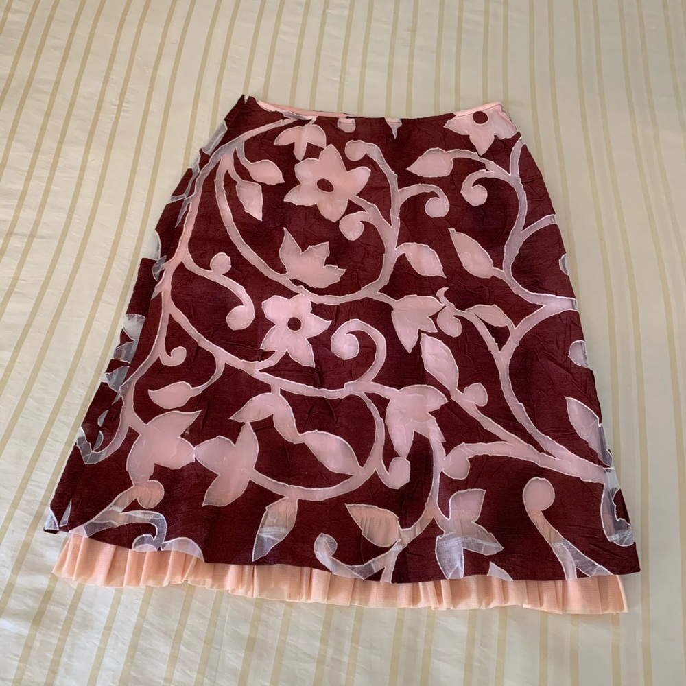 Burgundy skirt
